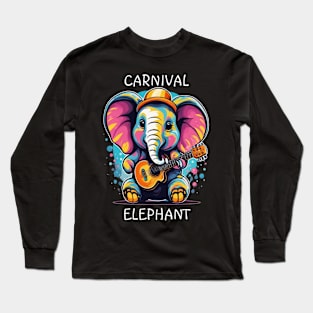 Elephant Serenades elephant playing guitar Long Sleeve T-Shirt